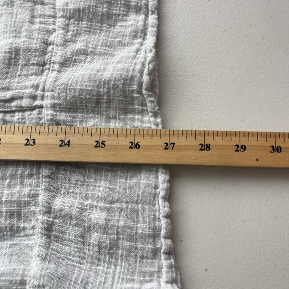 Colette Sz L Linen Top Blouse Short Sleeve Boxy Lagenlook Breathable Scoop Neck - Picture 10 of 12